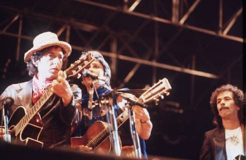 NACHTSTUDIO Im Bild: BOB DYLAN und JOAN BAEZ P D-0-56081 , 23DFAStudio2 Überschrift: NACHTSTUDIO Copyright: KPA !AUFNAHMEDATUM GESCHÄTZT! UnitedArchives00888387
