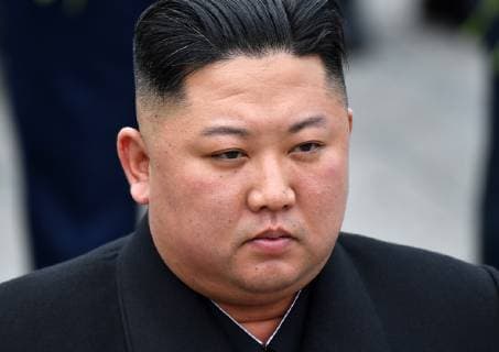 VLADIVOSTOK, RUSSIA â€“ APRIL 26, 2019: North Korean leader Kim Jong Un attends a wreath laying ceremony at the Military Glory of the Russian Pacific Fleet memorial. Yuri Smityuk TASS  TS0A99C7
