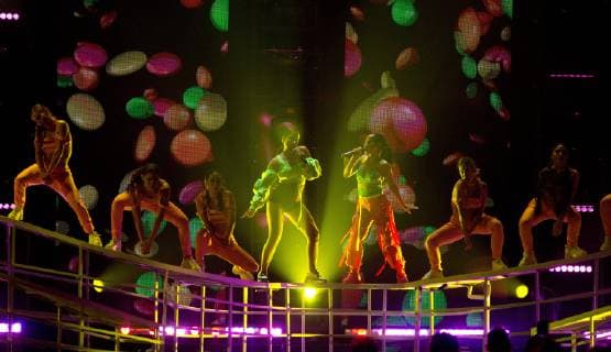 Singers Anitta and Becky G, perform on stage during the twenty-first edition of the Billboard Latin Music Awards 2019, which takes place at the Mandalay Bay Hotel and Casino, in Las Vegas, Nevada, USA, 25 April 2019. Billboard Latin Music Awards 2019 !ACHTUNG: NUR REDAKTIONELLE NUTZUNG!  Copyright: xArmandoxArorizox AME5305 20190426-636918584243375882
