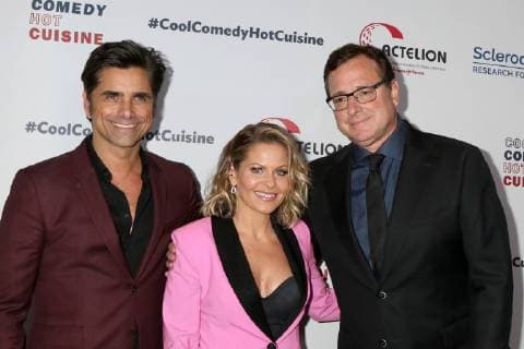 April 25, 2019 - Beverly Hills, CA, USA - LOS ANGELES - APR 25: John Stamos, Candace Cameron Bure, Bob Saget at the Cool Comedy, Hot Cuisine 2019 at the Beverly Wilshire Hotel on April 25, 2019 in Beverly Hills, CA Beverly Hills USA - ZUMAb170 20190425_zap_b170_182 Copyright: xKayxBlakex