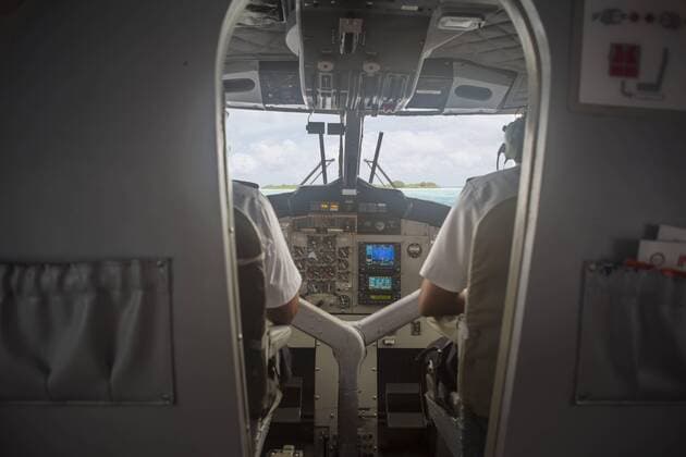 Inside a seaplane model released Symbolfoto  ZEF15261