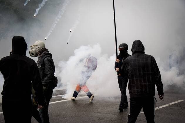 News Themen der Woche KW17 News Bilder des Tages anti-government demonstration called by the Yellow Vest (gilets jaunes) movement in Strasbourg, eastern France, on April 27, 2019. Yellow Vest protesters take to the streets for the 24th consecutive Saturday. NEWS : Manifestation Gilet Jaunes - Strasbourg - 27 04 2019 ElyxandroCegarra Panoramic 