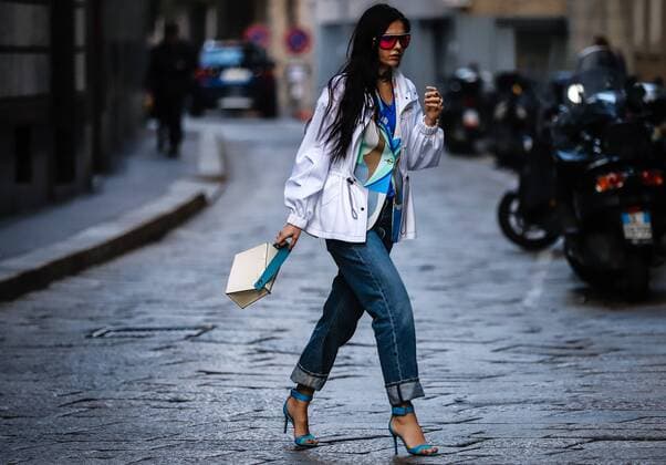 Italy: On the street Milan MILAN, Italy- February 21 2019: Doina Ciobanu on the street during the Milan Fashion Week. Milan Lombardia Italy Milan  MauroxDelxSignore