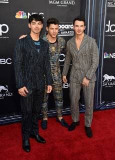 May 1, 2019 - Las Vegas, NV, USA - LAS VEGAS, NV - MAY 01: Joe Jonas, Nick Jonas and Kevin Jonas of the Jonas Brothers attends the 2019 Billboard Music Awards at MGM Grand Garden Arena on May 1, 2019 in Las Vegas, Nevada. Photo: imageSPACE Las Vegas USA - ZUMAs181 20190501_zea_s181_055 Copyright: xImagespacex