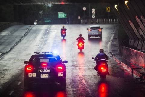Kolonnenfahrt durch Mexiko-Stadt, 01.05.2019. Heiko Maas reist im Rahmen seiner Reise nach Lateinamerika Brasilien, Kolumbien und Mexiko. Mexiko-Stadt Mexico