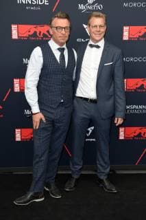 Andre Eisermann mit Ehemann Manuel Wortt beim BUNTE New Faces Award Film im Umspannwerk in Berlin am 02.05.2019