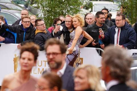 03.05.2019,Berlin,Deutschland,GER, Verleihung des Deutschen Filmpreises Palais am Funkturm - Roter Teppich - Katja Riemann