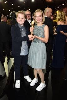 Preisträger Julius Weckauf und Luna Marie Maxeiner auf der Bühne bei der Verleihung Deutscher Filmpreis am 3.05.2019 in Berlin Deutscher Filmpreis 2019 in Berlin - Party