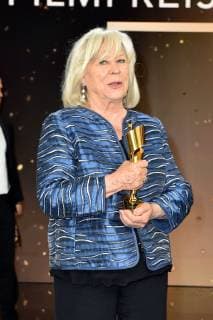 Margarethe von Trotta, die Regisseurin und Preisträgerin auf der Bühne bei der Verleihung Deutscher Filmpreis am 3.05.2019 in Berlin Deutscher Filmpreis 2019 in Berlin - Party