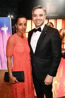 Sawsan Chebli mit Ehemann Nizar Maarouf bei der Aftershow Party des Deutschen Filmpreises 2019 im Palais am Funkturm in der Messe Berlin. Berlin, 03.05.2019