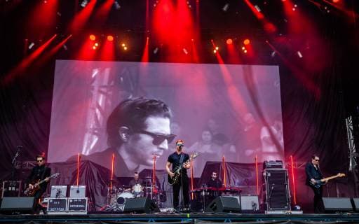 May 4, 2019 - Atlanta, GA, USA - ATLANTA, GEORGIA - MAY 04: Interpol performs during day 2 of Shaky Knees Music Festival at Atlanta Central Park on May 04, 2019 in Atlanta, Georgia. Photo: Ryan Fleisher imageSPACE Atlanta USA - ZUMAs181 20190504_zea_s181_150 Copyright: xImagespacex