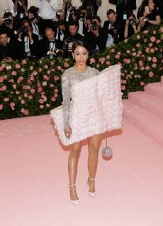 Liza Koshy arrives on the red carpet at The Metropolitan Museum of Art s Costume Institute Benefit Camp: Notes on Fashion at Metropolitan Museum of Art in New York City on May 6, 2019.  NYP20190506202 JOHNxANGELILLO