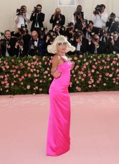 Lady Gaga arrives on the red carpet at The Metropolitan Museum of Art s Costume Institute Benefit Camp: Notes on Fashion at Metropolitan Museum of Art in New York City on May 6, 2019.  NYP20190506206 JOHNxANGELILLO