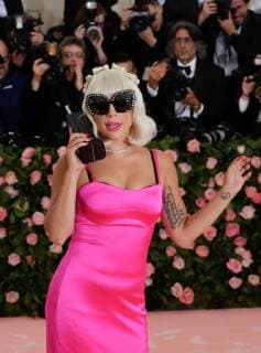 Lady Gaga arrives on the red carpet at The Metropolitan Museum of Art s Costume Institute Benefit Camp: Notes on Fashion at Metropolitan Museum of Art in New York City on May 6, 2019.  NYP20190506207 JOHNxANGELILLO