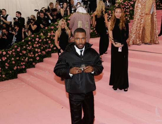 Frank Ocean arrives on the red carpet at The Metropolitan Museum of Art s Costume Institute Benefit Camp: Notes on Fashion at Metropolitan Museum of Art in New York City on May 6, 2019.  NYP20190506259 JOHNxANGELILLO