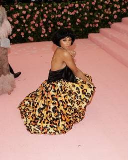 Mj Rodriguez arrives on the red carpet at The Metropolitan Museum of Art s Costume Institute Benefit Camp: Notes on Fashion at Metropolitan Museum of Art in New York City on May 6, 2019.  NYP20190506288 JOHNxANGELILLO