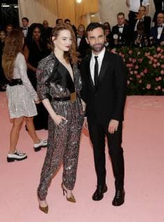 Emma Stone and Nicolas Ghesquire arrive on the red carpet at The Metropolitan Museum of Art s Costume Institute Benefit Camp: Notes on Fashion at Metropolitan Museum of Art in New York City on May 6, 2019.  NYP20190506370 JOHNxANGELILLO