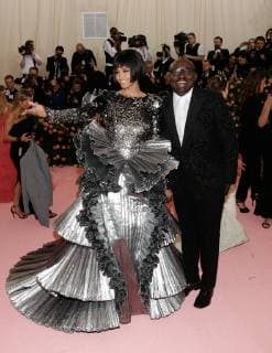 Ella Balinska and Edward Enninful arrive on the red carpet at The Metropolitan Museum of Art s Costume Institute Benefit Camp: Notes on Fashion at Metropolitan Museum of Art in New York City on May 6, 2019.  NYP20190506344 JOHNxANGELILLO