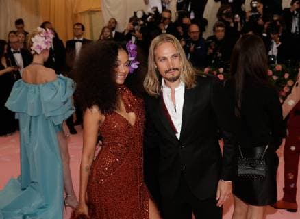 Zoe Saldana, Marco Perego arrive on the red carpet at The Metropolitan Museum of Art s Costume Institute Benefit Camp: Notes on Fashion at Metropolitan Museum of Art in New York City on May 6, 2019.  NYP20190506320 JOHNxANGELILLO