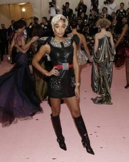 Laura Harrier arrives on the red carpet at The Metropolitan Museum of Art s Costume Institute Benefit Camp: Notes on Fashion at Metropolitan Museum of Art in New York City on May 6, 2019.  NYP2019050905 JOHNxANGELILLO