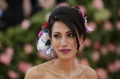 Huma Abedin arrives on the red carpet at The Metropolitan Museum of Art s Costume Institute Benefit Camp: Notes on Fashion at Metropolitan Museum of Art in New York City on May 6, 2019.  NYP2019050910 JOHNxANGELILLO