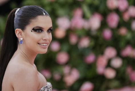 Sara Sampaio arrives on the red carpet at The Metropolitan Museum of Art s Costume Institute Benefit Camp: Notes on Fashion at Metropolitan Museum of Art in New York City on May 6, 2019.  NYP2019050916 JOHNxANGELILLO