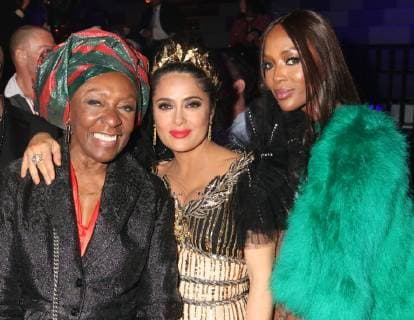 NEW YORK, NY - MAY 6, 2019 Salma Hayek & Naomi Campbell attend the Gucci Met Gala After Party at Hunter College, May 6, 2019 in New York City. Photo Copyright: xWalikxGoshornx