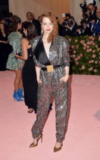 May 6, 2019 - New York, New York, United States - Emma Stone arriving at the 2019 Met Gala Celebrating Camp: Notes on Fashion at the Metropolitan Museum of Art on May 06, 2019 in New York City New York United States  - ZUMAny1_ 20190506_zaf_ny1_086 Copyright: xKristinxCallahanx