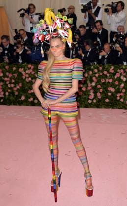 May 6, 2019 - New York, New York, United States - Cara Delevingne arriving at the 2019 Met Gala Celebrating Camp: Notes on Fashion at the Metropolitan Museum of Art on May 06, 2019 in New York City New York United States  - ZUMAny1_ 20190506_zaf_ny1_161 Copyright: xKristinxCallahanx