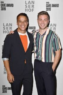 Kostja Ullmann und Jannik Schümann bei der Verleihung des GQ Care Award 2019 in der 20Â° Restobar. Düsseldorf, 08.05.2019