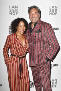 Khadra Sufi mit Freund Mousse T. bei der Verleihung des GQ Care Award 2019 in der 20Â° Restobar. Düsseldorf, 08.05.2019