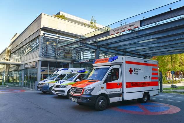 Rettungsstelle, Vivantes Klinikum, Neue Bergstraße, Spandau, Berlin, Deutschland