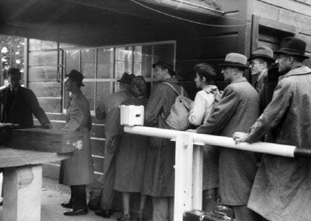 Germany - Zonengrenze 1948: Grenze zwischen BRD und DDR bei Helmstedt, Helmstedt Niedersachsen Deutschland Copyright: ErichxAndres UnitedArchives90062_00656643