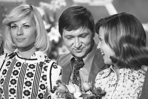 DALLI DALLI Monica Sundermann, Rainer Werner Fassbinder, Mady Rahl in der Quizshow Dalli Dalli , 70er. B8324, Copyright: ArthurxGrimm UnitedArchives00661270