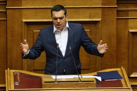 News Themen der Woche KW19 News Bilder des Tages (190510) -- ATHENS, May 10, 2019 -- Greek Prime Minister Alexis Tsipras addresses lawmakers at the Greek Parliament, in Athens, Greece, on May 10, 2019. The government of Greek Prime Minister Alexis Tsipras won a confidence vote in parliament on Friday evening, ahead of the European parliament elections which will be conducted on May 26 in Greece. ) GREECE-ATHENS-PARLIAMENT-VOTE OF CONFIDENCE MariosxLolos 