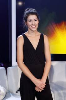 Johanna Sofia Kausch, Preisträgerin des Nachwuchspreises für Stara Nova Ljubav , bei der Verleihung des 29. Deutscher Kamerapreises im Theater im Tanzbrunnen. Köln, 10.05.2019