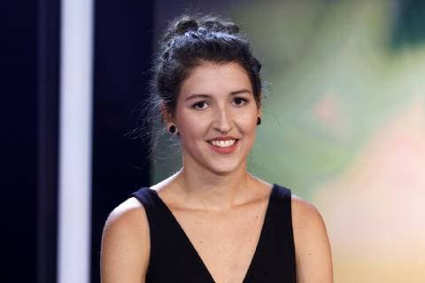 Johanna Sofia Kausch, Preisträgerin des Nachwuchspreises für Stara Nova Ljubav , bei der Verleihung des 29. Deutscher Kamerapreises im Theater im Tanzbrunnen. Köln, 10.05.2019