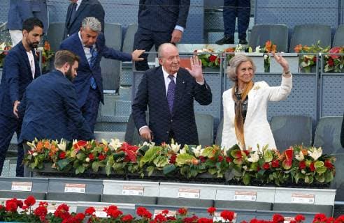 Spanish King Emeritus Juan Carlos I and Queen Sofia during the Masters Series Madrid 2019 at Caja Magica in Madrid Spain May 11 2019 Cordon Press