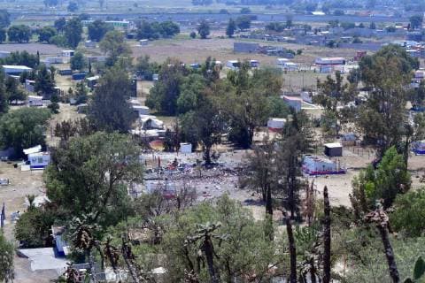 Mexiko, Explosion in Pulverfabrik in Tultepec May 11, 2019 - EUM20190511SOC03.JPG .TULTEPEC, Mex. ExplosionExplosion-Pirotecnia.- 11 de mayo de 2019. Explosion de un polvorin en la zona conocida como La Sauceda deja un saldo de una persona fallecida y cuatro lesionados en el municipio mexiquense de Tultepec, confirma el gobierno del Estado de Mexico. Foto: Agencia EL UNIVERSALHugo GarciaEELG Copyright: xElxUniversalx