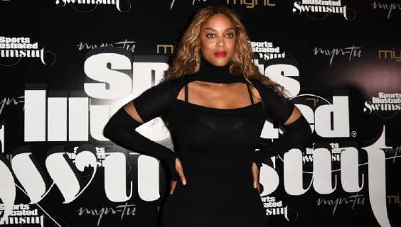 Tyra Banks walks the red carpet at the 2019 Sports Illustrated Swimsuit magazine party at the Mynt Lounge in Miami Beach, Florida, on May 11,2019.  MIA20190511168 GARYxIxROTHSTEIN