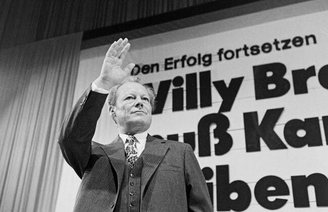 Deutsche Politker 1972 Willy Brandt, ehemaliger Kanzler der BundesrepublikDeutschland, *** German politician 1972 Willy Brandt, former Chancellor of the Federal Republic of Germany,