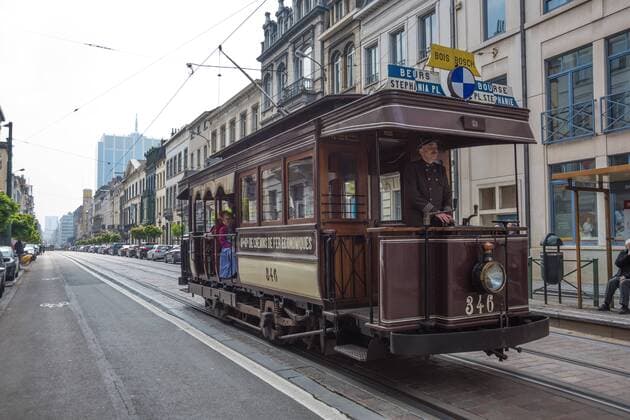 Brüssel, Tramwayparade 150 Jahre Tramway in Brüssel am 1. Mai 2019 - Brussels, Parade 150 Years Tramway , May 1st, 2019