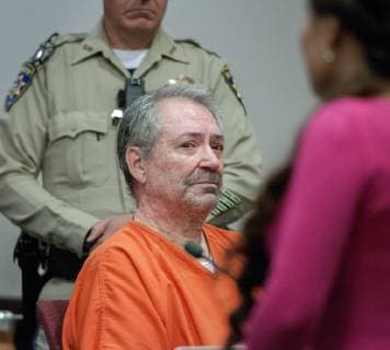 May 16, 2019 - U.S. - Former Espanola and Santa Fe school teacher Gary Gregor looks up as his wife walks by after she spoke on his behalf during his sentencing hearing in Santa Fe, Thursday May 15, 2019. Gregor was sentenced to 144 years in prison with 36 suspended for charges of rape and other crimes committed on two 9 year old students in his classroom. U.S. - ZUMAab1_ 20190516_zaf_ab1_004 Copyright: xEddiexMoorex