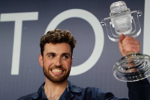 Entertainment Bilder des Tages TEL AVIV, ISRAEL, MAY 19, 2019: Contestant Duncan Laurence representing the Netherlands gives a news conference as he wins the 2019 Eurovision Song Contest. Vyacheslav Prokofyev TASS  TS0ABDC9