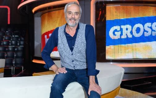 TV Aufzeichnung von Klein gegen Groß Christian Rach beim Fototermin zur TV Aufzeichnung von Klein gegen Gross - Das unglaubliche Duell mit Kai Pflaume am 19.05.19 in Berlin Adlershof Berlin Adlershof Berlin Deutschland Studio G im Studio Berlin