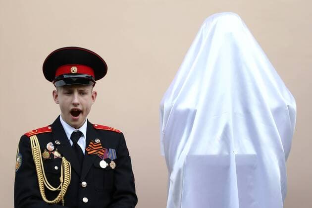 Entertainment Themen der Woche KW21 News Bilder des Tages MOSCOW, RUSSIA - MAY 21, 2019: A ceremony to unveil a monument to Russian singer Iosif Kobzon by the Kobzon Institute of Theatrical Art (ITI). Stanislav Krasilnikov TASS  TS0AC1CA