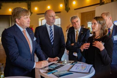 22-05-2019 Germany Queen Maxima and King Willem-Alexander during Geothermal Energy and the effects of climate change meeting in Potsdam on the last day of the 3 day of the 3 day visit to Mecklenburg-Voor – Pommeren and Brandenburg in Germany.  Copyright: xPPEx
