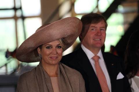 Königin Maxima und König Willem-Alexander der Niederlande während einer Besichtigung des Großen Refraktors im Wissenschaftspark Albert Einstein auf dem Telegrafenberg in Potsdam, 22. Mai 2019. Niederländisches Königspaar besucht Brandenburg