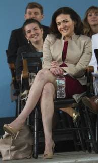 May 28, 2014, Harvard University, Cambridge, MA USA: Sheryl Sandberg, chief operating officer of Facebook, speaks during Class Day ceremonies at Harvard University in Cambridge, MA.  (103964135)