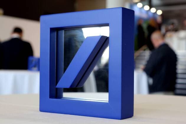 19.05.2019, Frankfurt, DEU Hauptversammlung der Deutsche Bank AG. Logo im Fruehstuecksraum